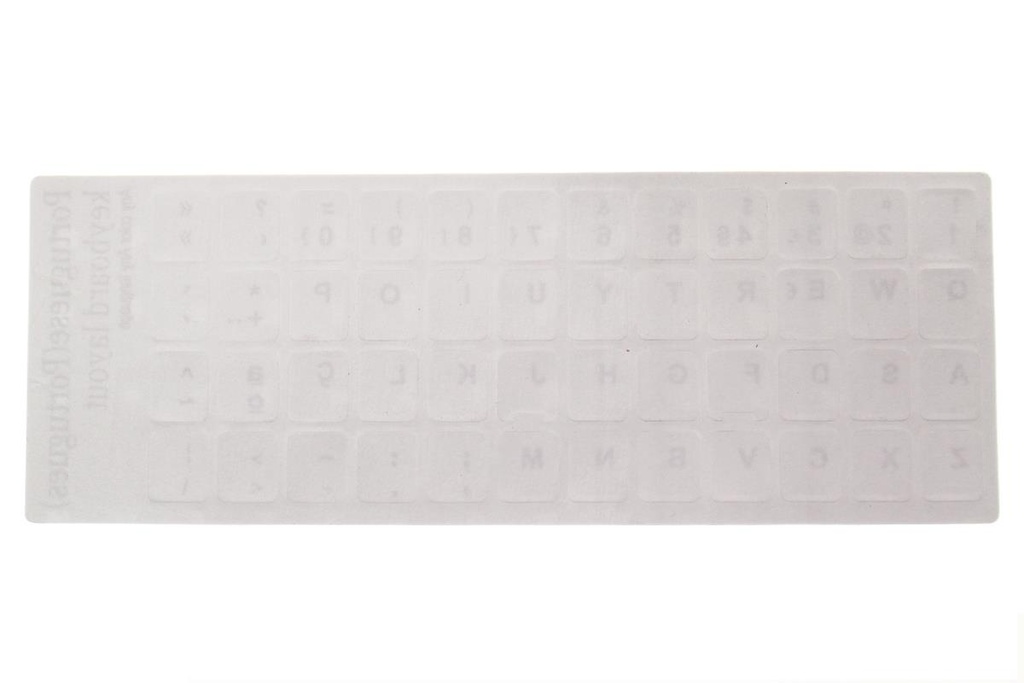 Keyboard Sticker,Silver with Black letter PO - 1