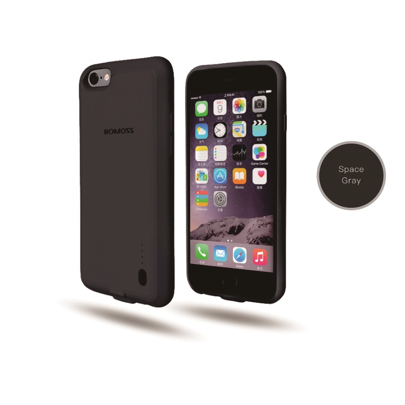 Back Case Romoss Encase iPhone 6/6S Plus Space Gray 2800mAh 