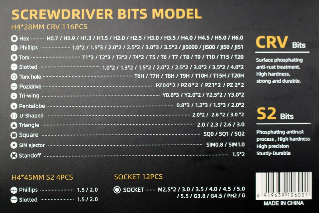 Repair Tool Combination Screwdriver Boxed Black