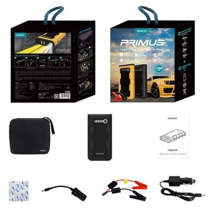 Power Bank Romoss Jump Starter 12000mAh Black - JS12-102-05 
