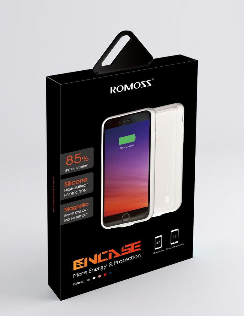 Back Case Romoss Encase iPhone 6/6S Plus White 2800mAh      