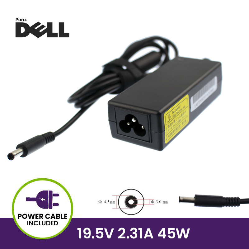 Cargador 19.5V 2.31A 45W - 4.5*3.0 Pin inside           
