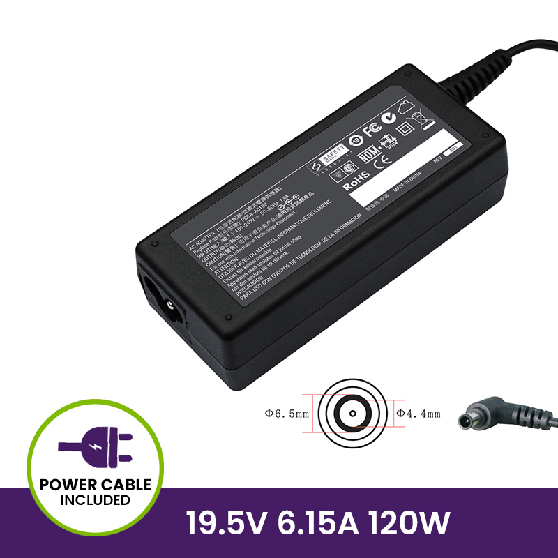 Cargador 19.5V 6.15A 120W - 6.0*4.4                       
