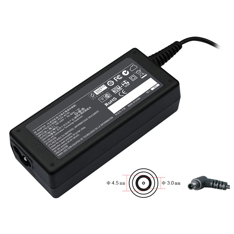 Cargador 19V 3.42A 65W - 4.5*3.0 Pin inside             