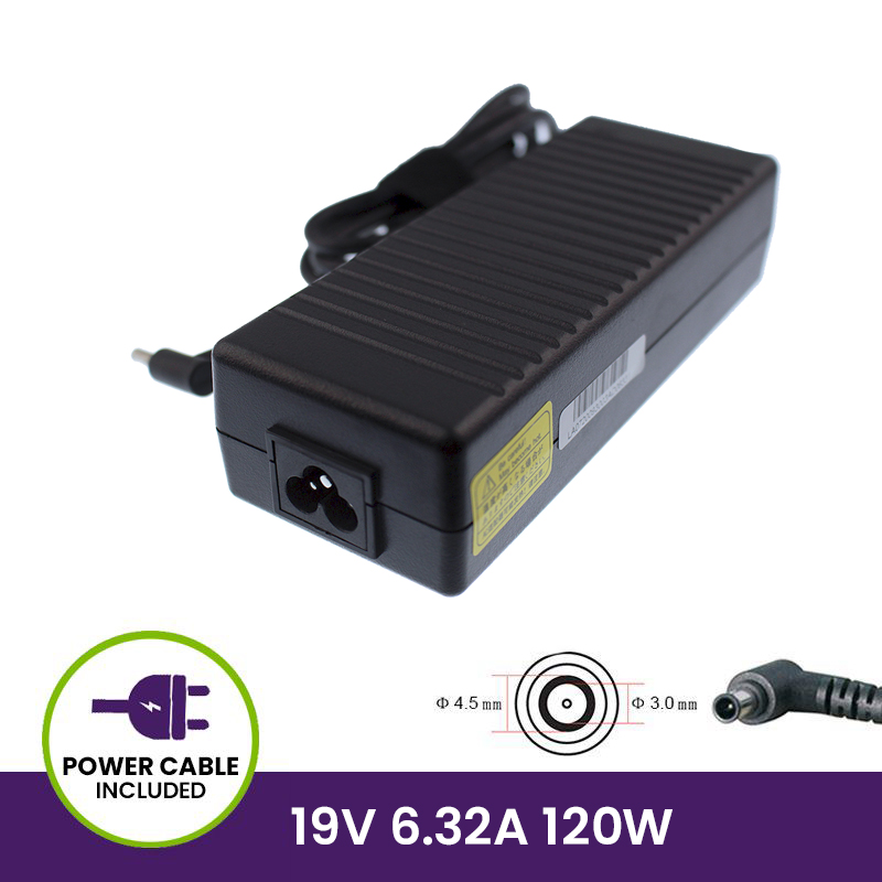 Cargador 19V 6.32A 120W - 4.5*3.0 Pin inside