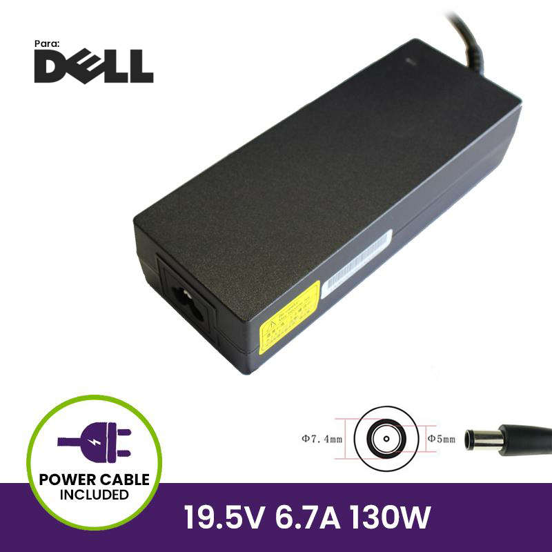 Cargador DELL 19.5V 6.7A 130W - 7.4*5.0 Pin inside
