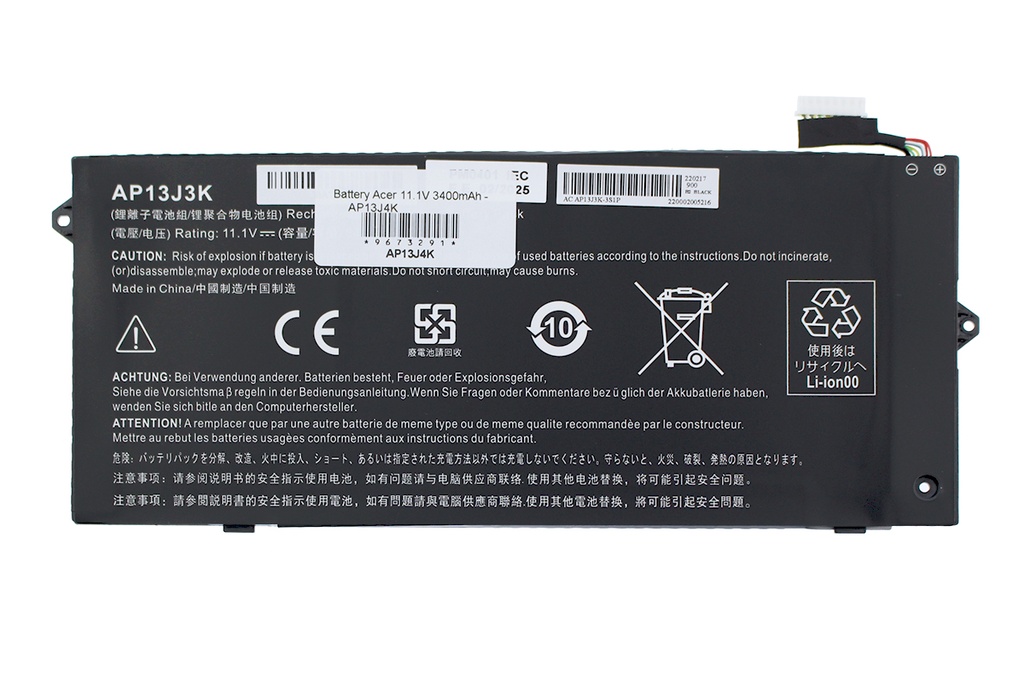 Batería Acer 11.1V 3400mAh - AP13J4K                        