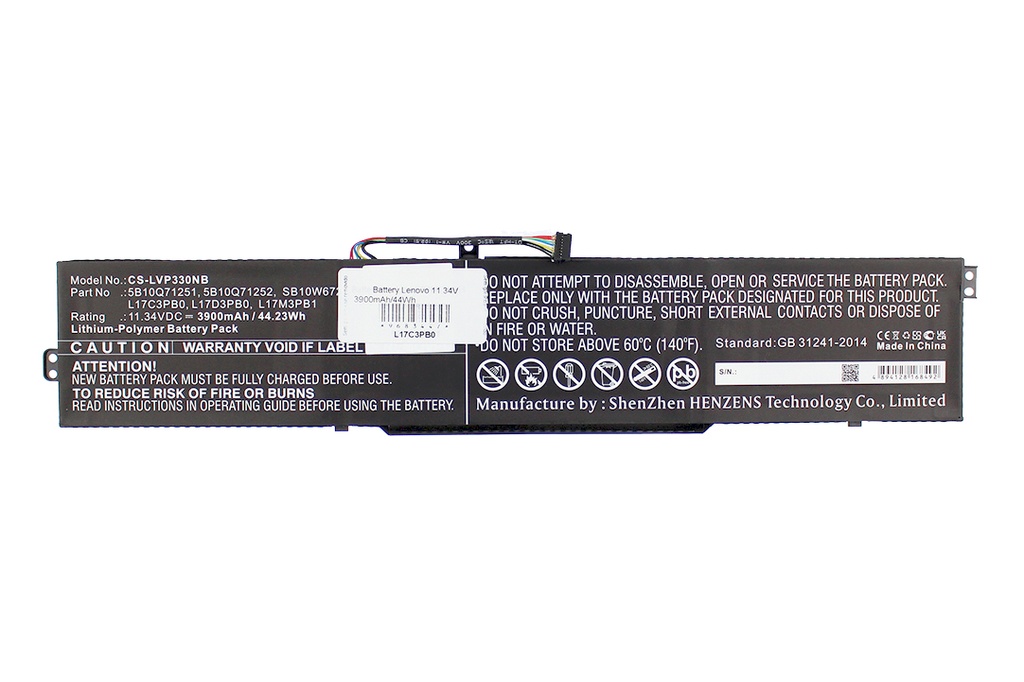 Batería Lenovo 11.34V 3900mAh/44Wh