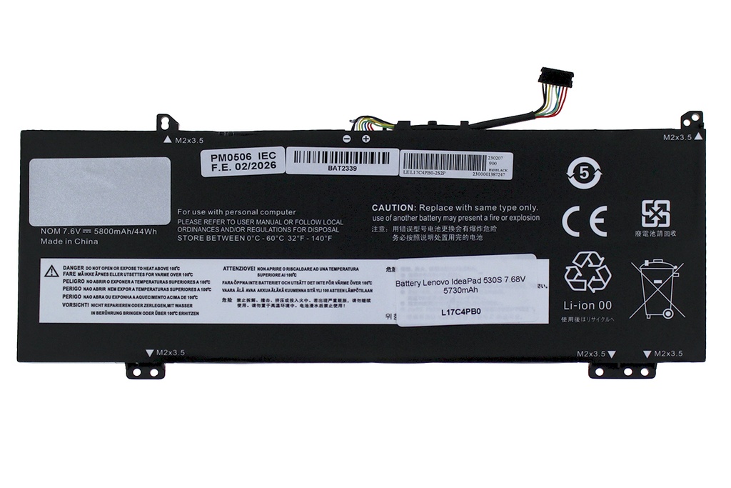 Batería Lenovo IdeaPad 530S 7.68V 5730mAh