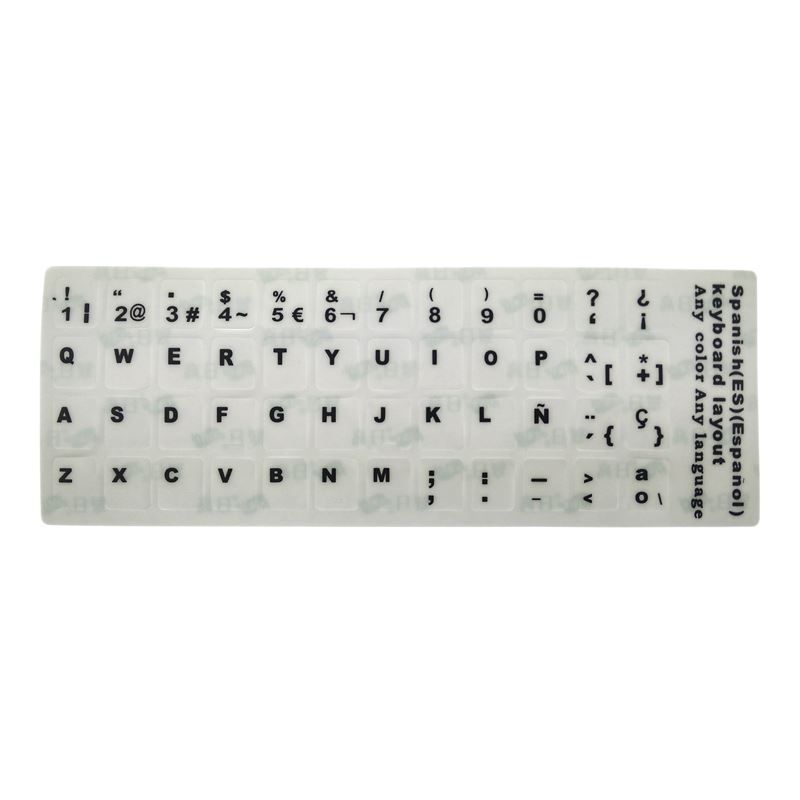 KIT Pegatinas,White with Black letter ES