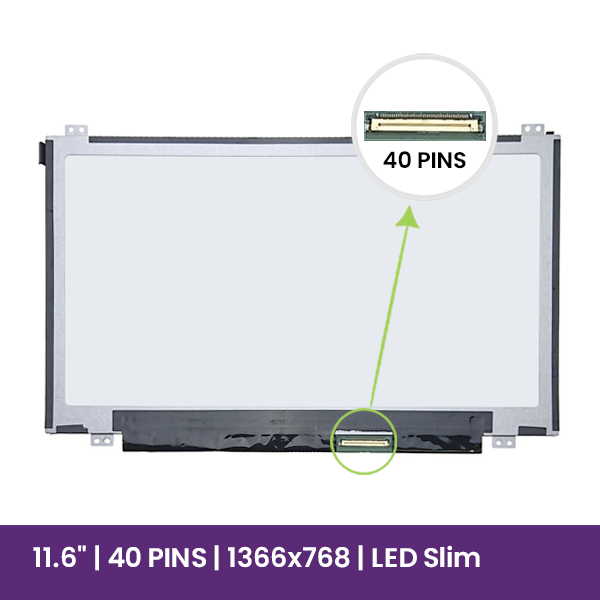 Pantalla LCD AU Optronics 11.6" WXGA 1366x768 - B116XW03 V.2  