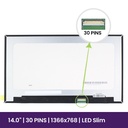 Pantalla LCD AUO 14" WXGA HD 1366x768 - B140XTN07.4           
