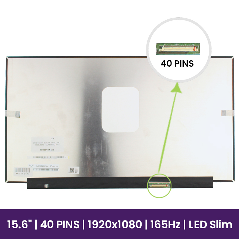 Pantalla LCD BOE 15.6 FULL HD - 1920x1080 - NV156FHM-NY8      