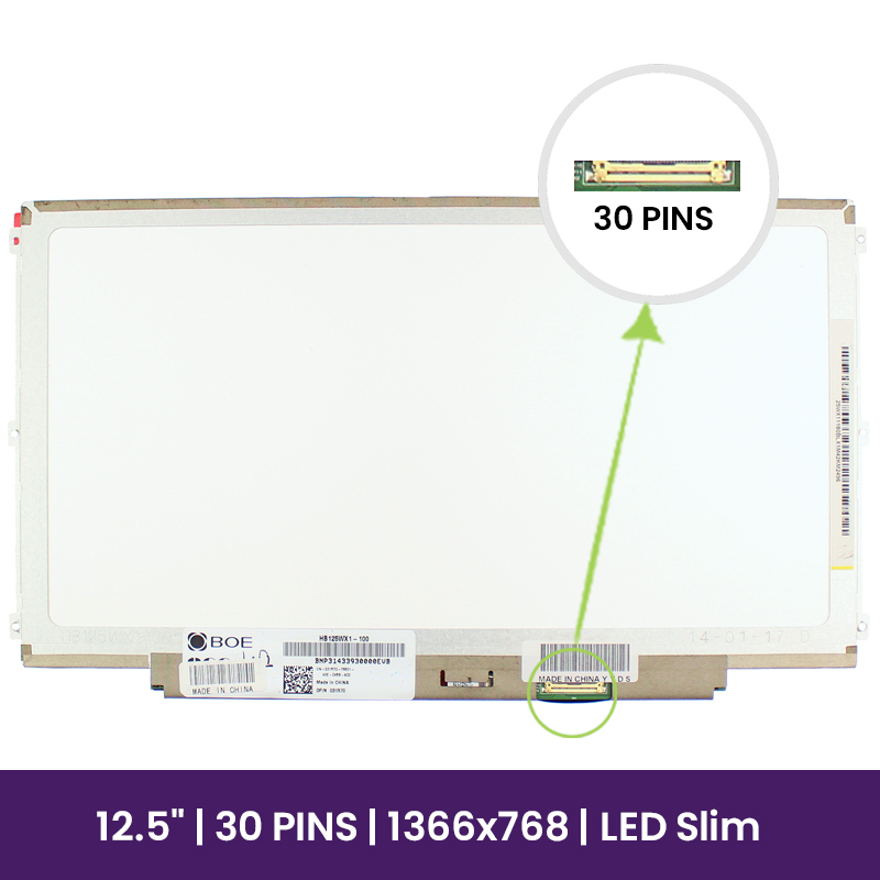 Pantalla LCD HB 12.5 WXGA HD - 1366x768 LED - HB125WX1-100    