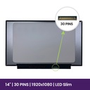 Pantalla LCD LG 14" WUXGA Slim 1920x1080 - B140HAN04.0        