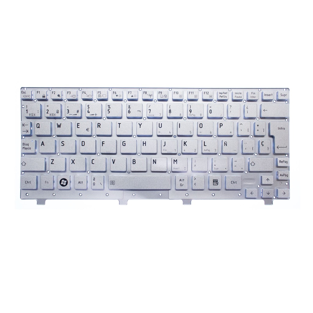 Teclado ES TOSHIBA N200 SILVER - 9Z.N2P82.00S       