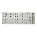 KIT Pegatinas,White with Black letter ES