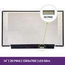 Pantalla LCD 14" WXGA HD 1366x768 - B140XTN07.2