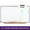 Pantalla LCD 16.1" FULL HD 1920x1080 -  NV161FHM-NY3          