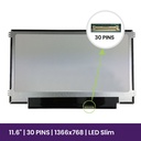 Pantalla LCD AU Optronics 11.6" WXGA 1366x768 - B116XTN02.5