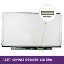 Pantalla LCD AUO 12.5 WXGA HD - 1366x768 LED - B125XW01 V.0   