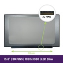 Pantalla LCD AUO 15.6 FULL HD - 1920x1080 LED Matte IPS- 26cm         