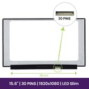 Pantalla LCD AUO 15.6 FULL HD IPS- 1920x1080 - B156HAN02.1 V.2